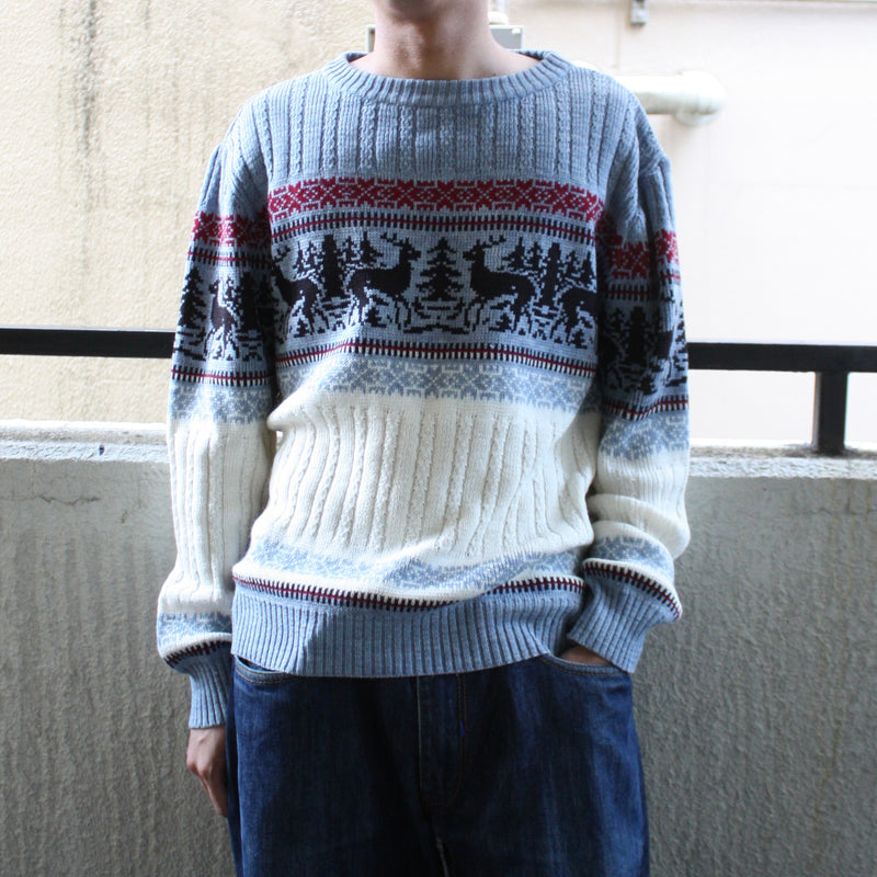 Vintage Nordic Reindeer Sweater